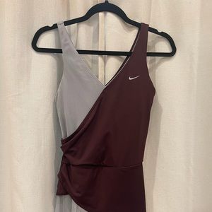 Nike tennis dress | maroon, silver | size small